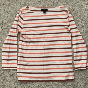 J. Crew striped long sleeve boatneck t-shirt
